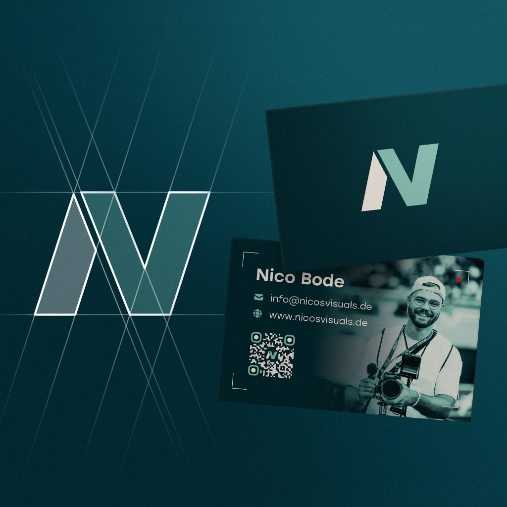 Nicosvisuals Logo business card mockup