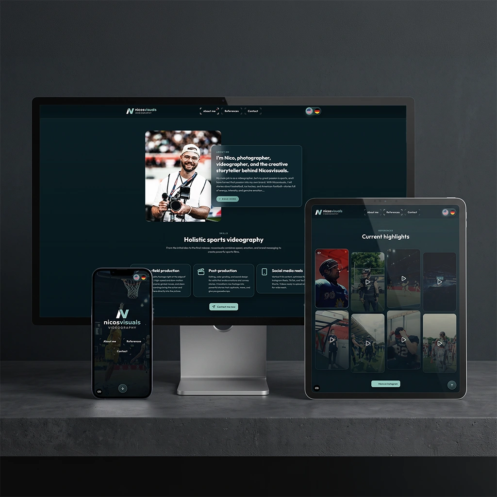 Nicosvisuals Website mockup