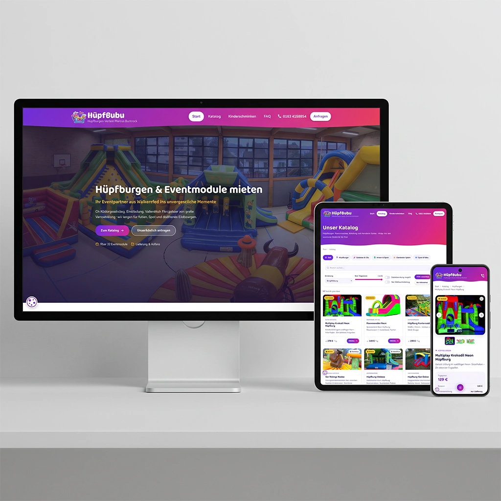 HuepfBubu Website Mockup